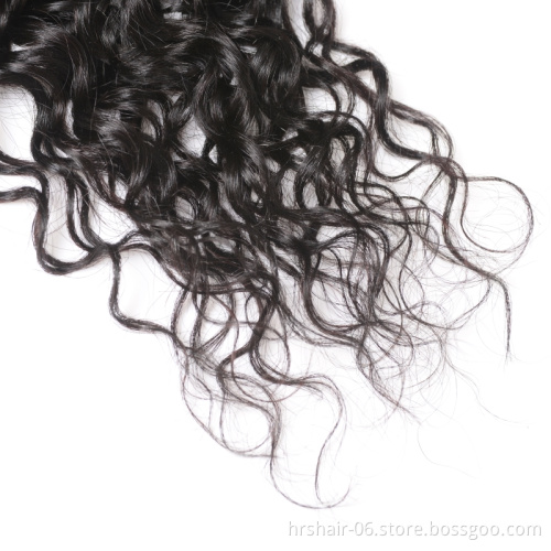 year-end wholesale promotion hair products cuticle aligned Peruvian human hair natural color water wave 9A bundles
